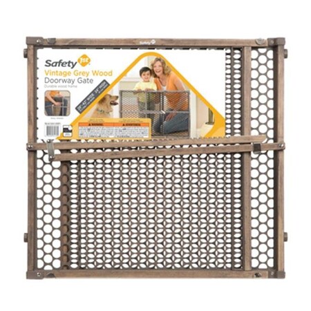 Safety 1St Safety 1st 256991 28-42 in. x 24 in. Wood Doorway Security Gate; Gray 256991